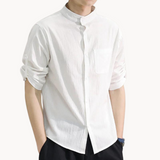 Shirt with an elegant mandarin collar