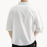 Shirt with an elegant mandarin collar