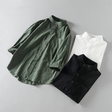 Shirt with an elegant mandarin collar