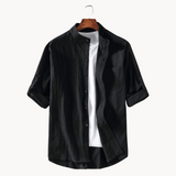 Shirt with an elegant mandarin collar