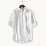 Shirt with an elegant mandarin collar