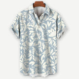 Short sleeve shirt - leaf print