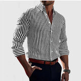 Striped Overshirt in Soft Fabric