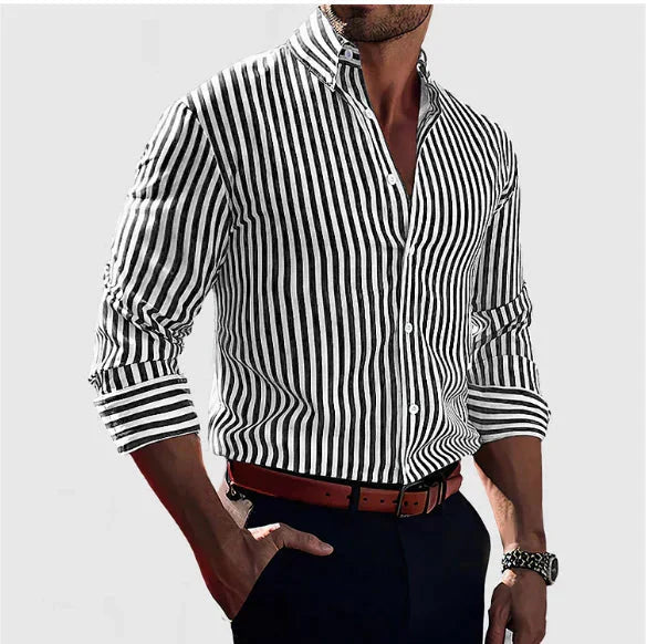 Prugasta Overshirt od mekog materijala