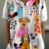Tina - Dog Print T-shirt