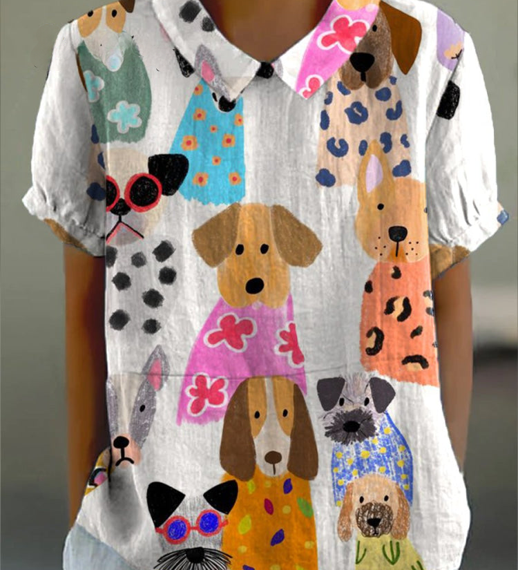 Tina - Dog Print T-shirt
