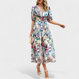 Clara - Elegant Floral Midi Dress