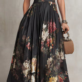 Elsa - Floral Pleated Midi Dress