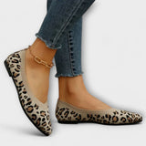 Lace-up leopard print sandals