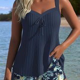 Tankini na pruge s donjim dijelom bikinija, model Serafina