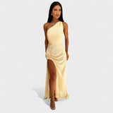 Aurélia long satin dress