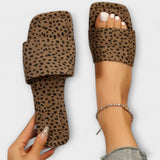 Leopard Print Flat Loafers