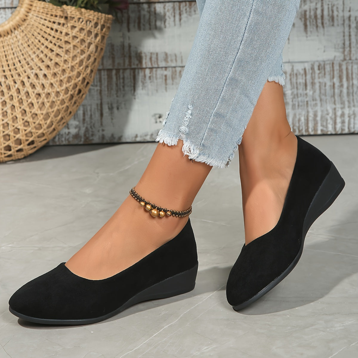 Éliane - Comfortable ballerinas with a platform sole