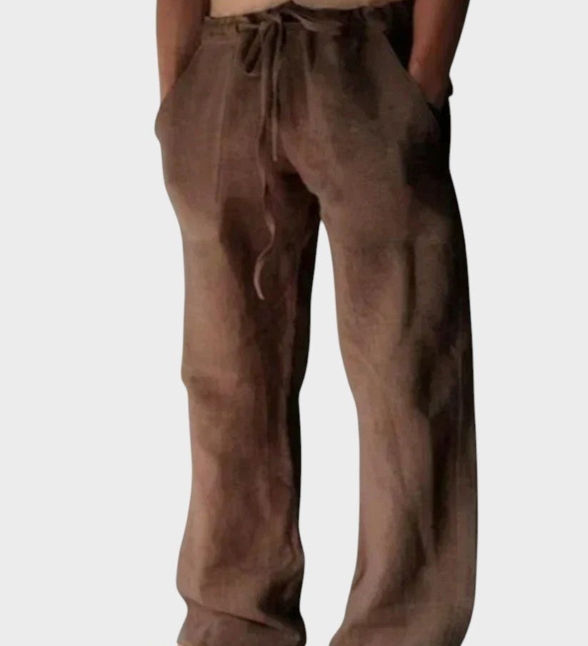 Casual trousers with velcro fastening Bruno
