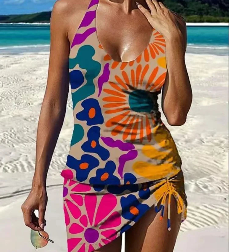 Filipa - Cvjetni tankini s gaćicama, efekt ravnog trbuha