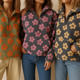 Daisy floral fleece sweater