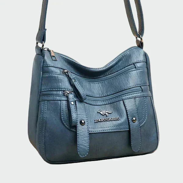 Small elegant leather handbag