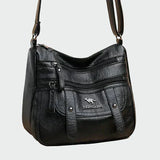 Small elegant leather handbag