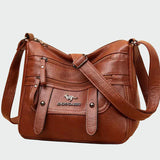 Small elegant leather handbag