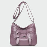 Small elegant leather handbag