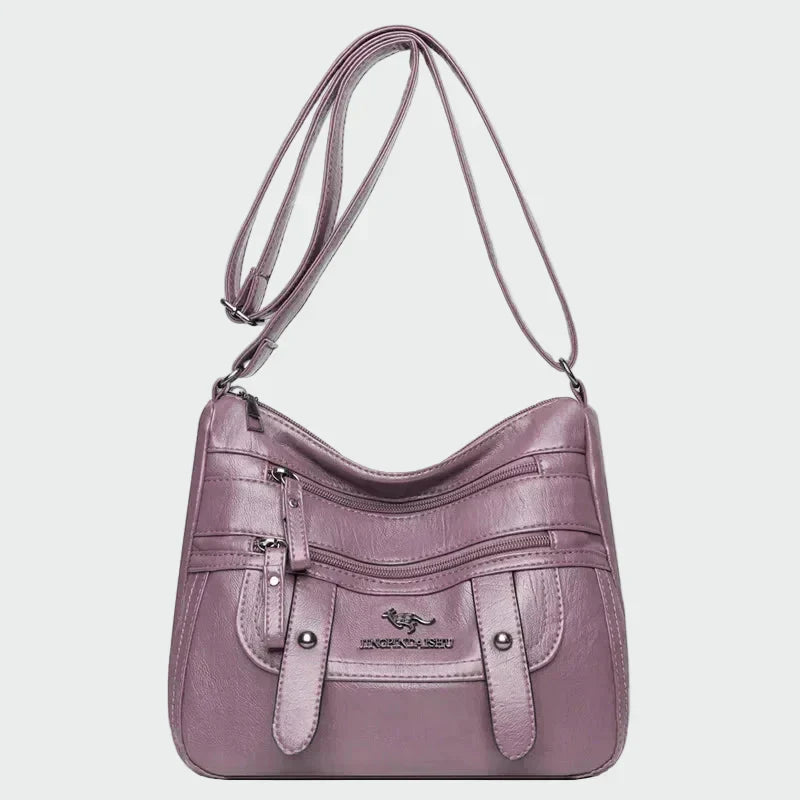 Small elegant leather handbag