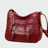 Small elegant leather handbag