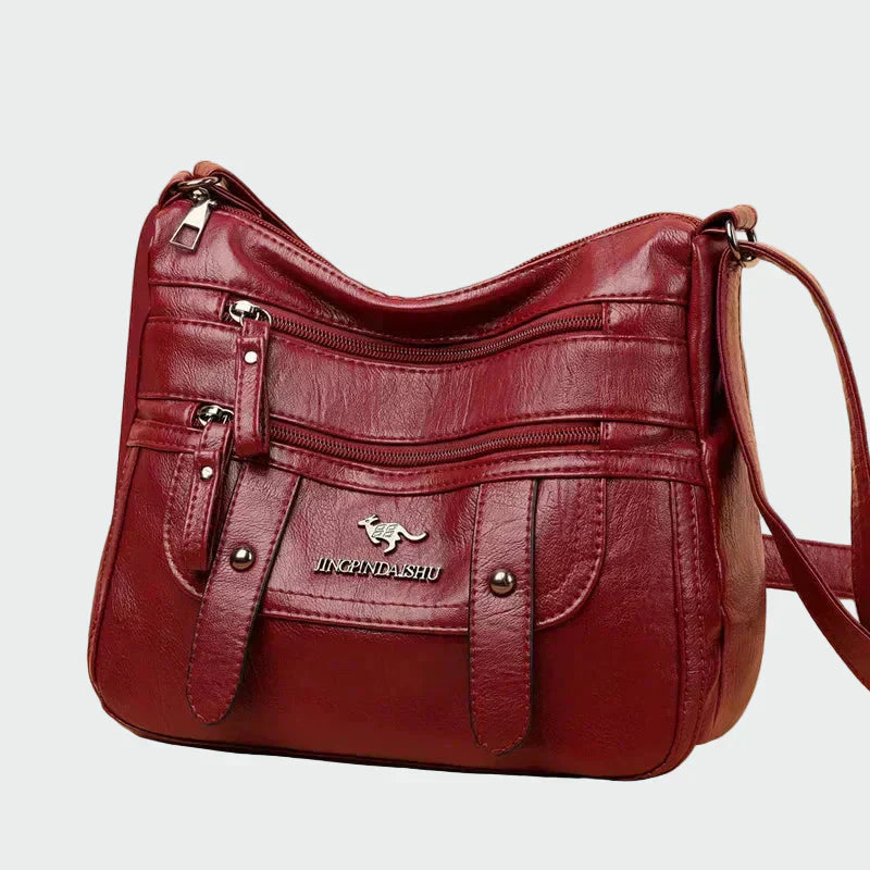 Small elegant leather handbag