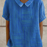 Geometric Striped Mara Shirt