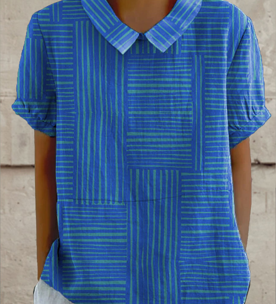 Geometric Striped Mara Shirt