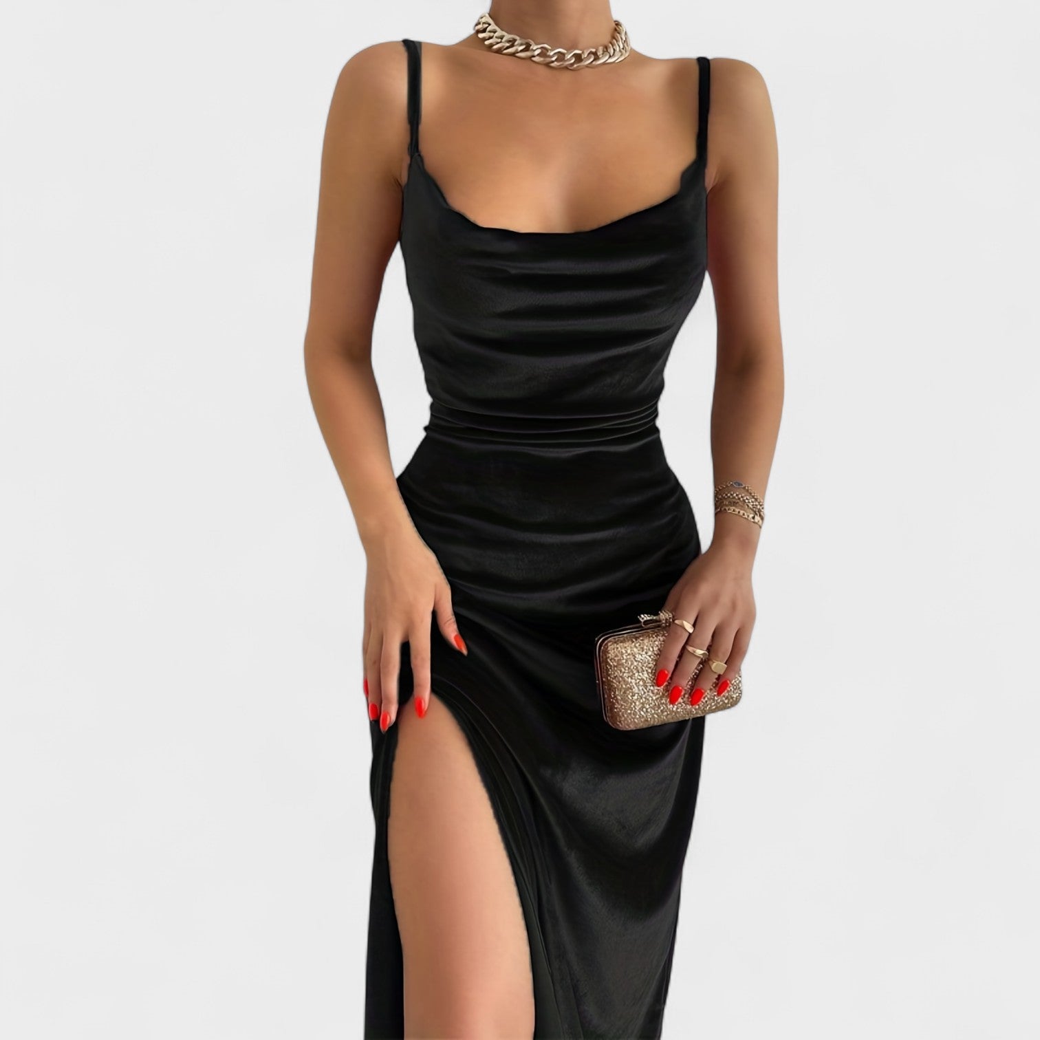 Gabriela - Velvet dress with a slit