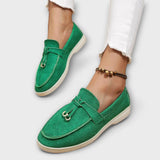 Women's beige moccasins with laces