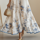 Floral-print ceremony dress