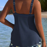 Tankini na pruge s donjim dijelom bikinija, model Serafina