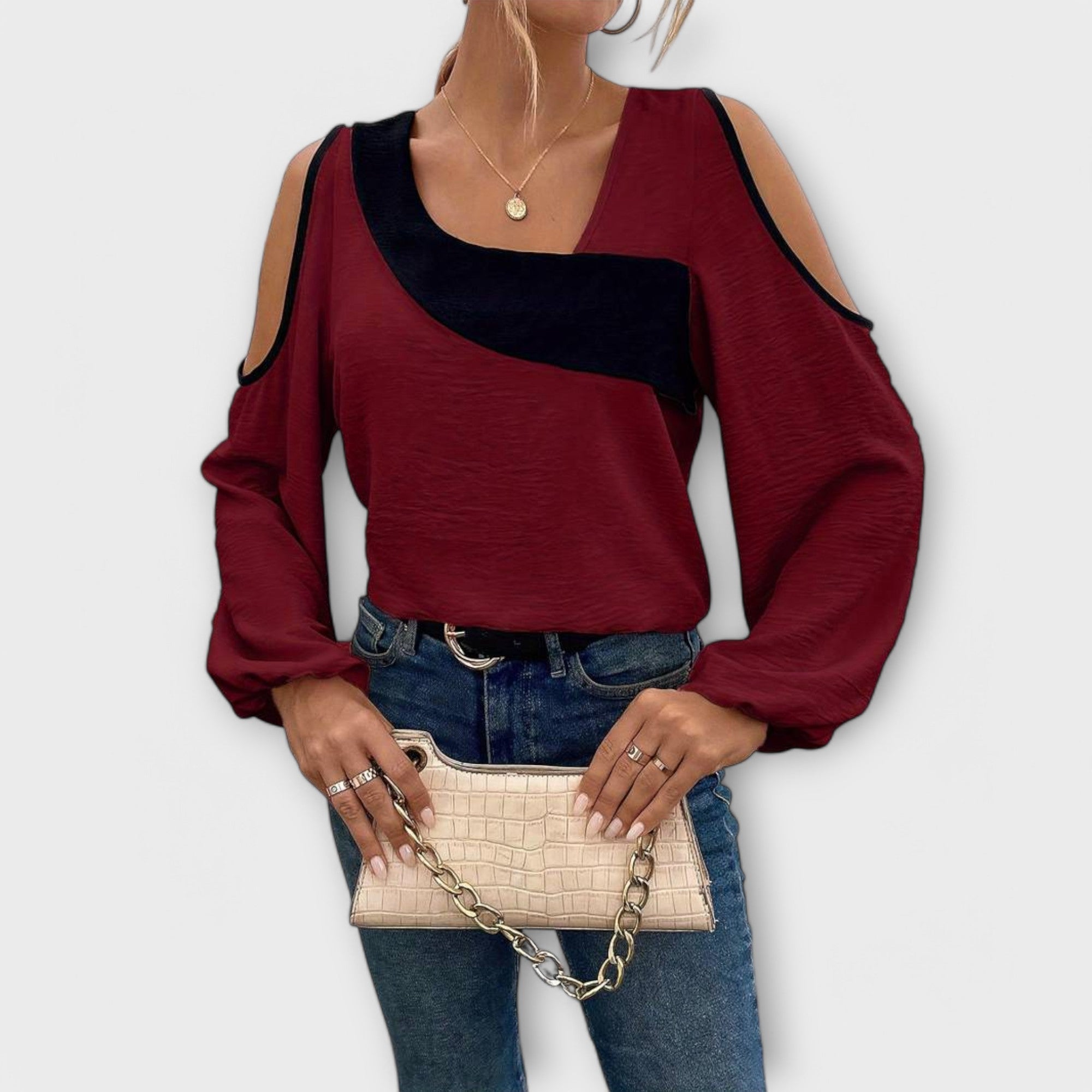 Escarlate - Square neck blouse