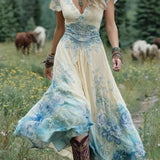 Serena Short Floral Maxi Dress