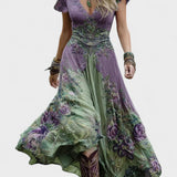 Serena Short Floral Maxi Dress