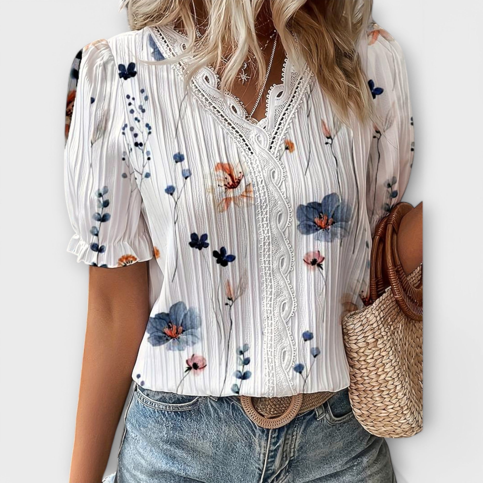 Emília V-neck blouse