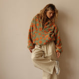 Daisy floral fleece sweater