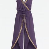 Mono Dress with Gold Details