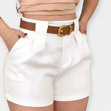 High waist pleated trousers