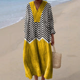 Zigzag Dress with Contrast