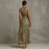 Filipa Long Halter Floral Dress