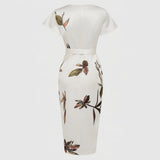 Midi dress with Isabel bow