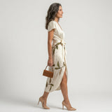 Midi dress with Isabel bow
