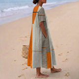 Cecilia - Geometric Striped Dress