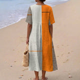 Cecilia - Geometric Striped Dress