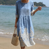 Tânia botanical print and floral dress