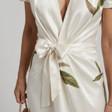 Midi dress with Isabel bow