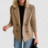 Marta - Elegant coat with mesh sleeves