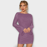 Sequined backless dress